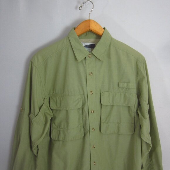 Exofficio Shirt Mens S Green Fishing Insect Shield LS Adventure Hiking Travel - Picture 4 of 6